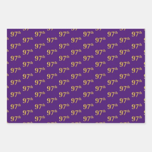 Extravagant Green, Gray, Lila, Imitate Gold 97. Ev Geschenkpapier Set (Vorderseite 3)