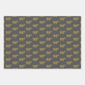 Extravagant Green, Gray, Lila, Imitate Gold 98. Ev Geschenkpapier Set (Vorderseite 2)