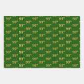 Extravagant Green, Gray, Lila, Imitate Gold 99. Ve Geschenkpapier Set (Vorderseite)