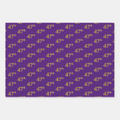 Extravagant Green, Gray, Lila, Imitats Gold 47. Ev Geschenkpapier Set (Vorderseite 3)