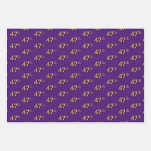 Extravagant Green, Gray, Lila, Imitats Gold 47. Ev Geschenkpapier Set (Vorderseite 3)