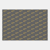 Extravagant Green, Gray, Lila, Imitats Gold 47. Ev Geschenkpapier Set (Vorderseite 2)