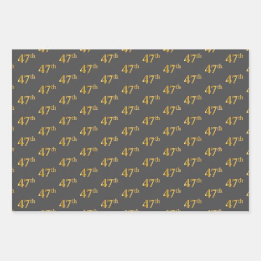 Extravagant Green, Gray, Lila, Imitats Gold 47. Ev Geschenkpapier Set (Vorderseite 2)