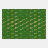 Extravagant Green, Gray, Lila, Imitats Gold 47. Ev Geschenkpapier Set (Vorderseite)