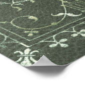 Extravagant Green Steampunk Butterfly Poster (Ecke)