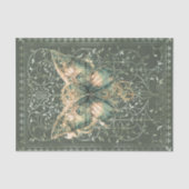 Extravagant Green Steampunk Butterfly Seidenpapier (Vorderseite)