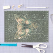 Extravagant Green Steampunk Butterfly Seidenpapier (Handwerk)