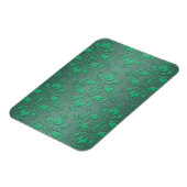 Extravagant Green Two Tone Damask Magnet (Linke Seite)