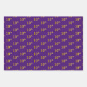 Extravagant grün, grau, Lila, Imitate Gold 10. Ver Geschenkpapier Set (Vorderseite 3)