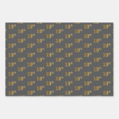 Extravagant grün, grau, Lila, Imitate Gold 10. Ver Geschenkpapier Set (Vorderseite 2)