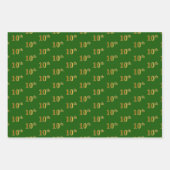 Extravagant grün, grau, Lila, Imitate Gold 10. Ver Geschenkpapier Set (Vorderseite)