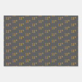 Extravagant grün, grau, Lila, Imitate Gold 11. Ver Geschenkpapier Set (Vorderseite 2)