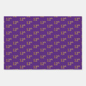 Extravagant grün, grau, Lila, Imitate Gold 12. Ver Geschenkpapier Set (Vorderseite 3)