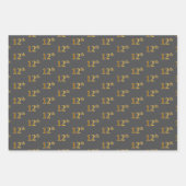 Extravagant grün, grau, Lila, Imitate Gold 12. Ver Geschenkpapier Set (Vorderseite 2)