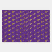 Extravagant grün, grau, Lila, Imitate Gold 13. Ver Geschenkpapier Set (Vorderseite 3)