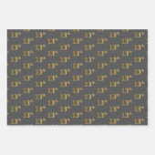 Extravagant grün, grau, Lila, Imitate Gold 13. Ver Geschenkpapier Set (Vorderseite 2)