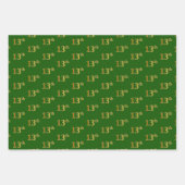 Extravagant grün, grau, Lila, Imitate Gold 13. Ver Geschenkpapier Set (Vorderseite)