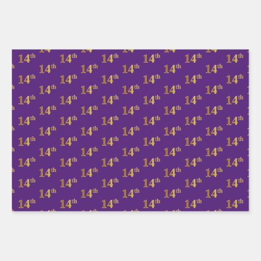 Extravagant grün, grau, Lila, Imitate Gold 14. Ver Geschenkpapier Set (Vorderseite 3)