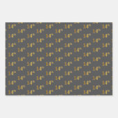 Extravagant grün, grau, Lila, Imitate Gold 14. Ver Geschenkpapier Set (Vorderseite 2)