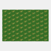 Extravagant grün, grau, Lila, Imitate Gold 14. Ver Geschenkpapier Set (Vorderseite)