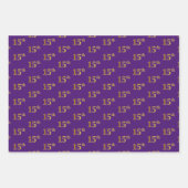 Extravagant grün, grau, Lila, Imitate Gold 15. Ver Geschenkpapier Set (Vorderseite 3)