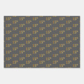 Extravagant grün, grau, Lila, Imitate Gold 15. Ver Geschenkpapier Set (Vorderseite 2)