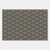 Extravagant grün, grau, Lila, Imitate Gold 16. Ver Geschenkpapier Set (Vorderseite 2)