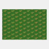 Extravagant grün, grau, Lila, Imitate Gold 16. Ver Geschenkpapier Set (Vorderseite)