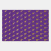 Extravagant grün, grau, Lila, Imitate Gold 18. Ver Geschenkpapier Set (Vorderseite 3)