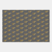 Extravagant grün, grau, Lila, Imitate Gold 18. Ver Geschenkpapier Set (Vorderseite 2)