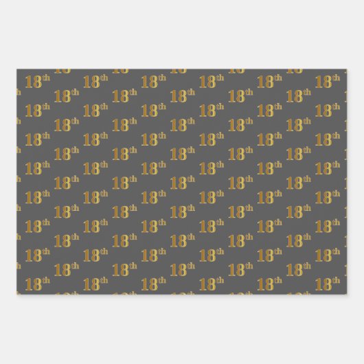 Extravagant grün, grau, Lila, Imitate Gold 18. Ver Geschenkpapier Set (Vorderseite 2)