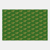 Extravagant grün, grau, Lila, Imitate Gold 18. Ver Geschenkpapier Set (Vorderseite)