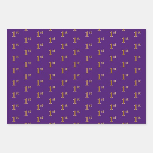 Extravagant grün, grau, Lila, Imitate Gold 1. Vera Geschenkpapier Set (Vorderseite 3)