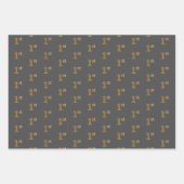 Extravagant grün, grau, Lila, Imitate Gold 1. Vera Geschenkpapier Set (Vorderseite 2)