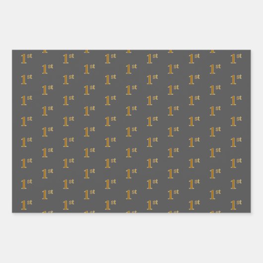 Extravagant grün, grau, Lila, Imitate Gold 1. Vera Geschenkpapier Set (Vorderseite 2)