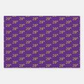 Extravagant grün, grau, Lila, Imitate Gold 20. Ver Geschenkpapier Set (Vorderseite 3)