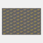 Extravagant grün, grau, Lila, Imitate Gold 20. Ver Geschenkpapier Set (Vorderseite 2)