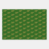 Extravagant grün, grau, Lila, Imitate Gold 20. Ver Geschenkpapier Set (Vorderseite)