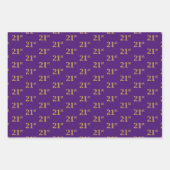 Extravagant grün, grau, Lila, Imitate Gold 21. Ver Geschenkpapier Set (Vorderseite 3)