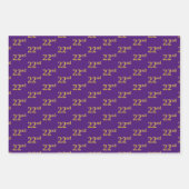 Extravagant grün, grau, Lila, Imitate Gold 22. Ver Geschenkpapier Set (Vorderseite 3)