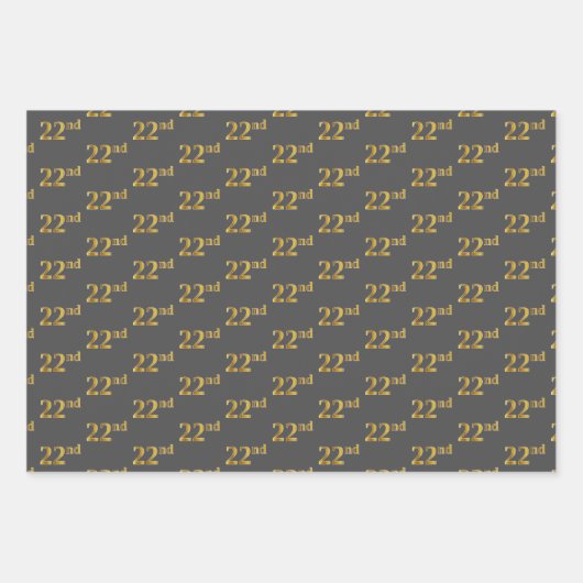 Extravagant grün, grau, Lila, Imitate Gold 22. Ver Geschenkpapier Set (Vorderseite 2)