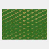 Extravagant grün, grau, Lila, Imitate Gold 22. Ver Geschenkpapier Set (Vorderseite)