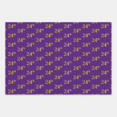 Extravagant grün, grau, Lila, Imitate Gold 24. Ver Geschenkpapier Set (Vorderseite 3)