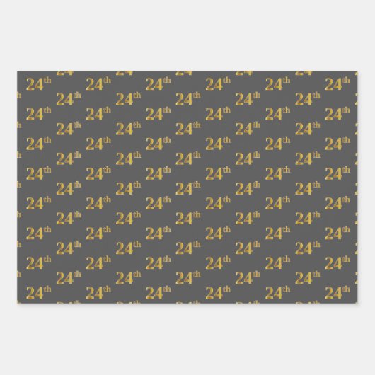 Extravagant grün, grau, Lila, Imitate Gold 24. Ver Geschenkpapier Set (Vorderseite 2)