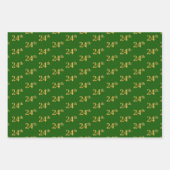 Extravagant grün, grau, Lila, Imitate Gold 24. Ver Geschenkpapier Set (Vorderseite)