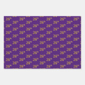 Extravagant grün, grau, Lila, Imitate Gold 26. Ver Geschenkpapier Set (Vorderseite 3)