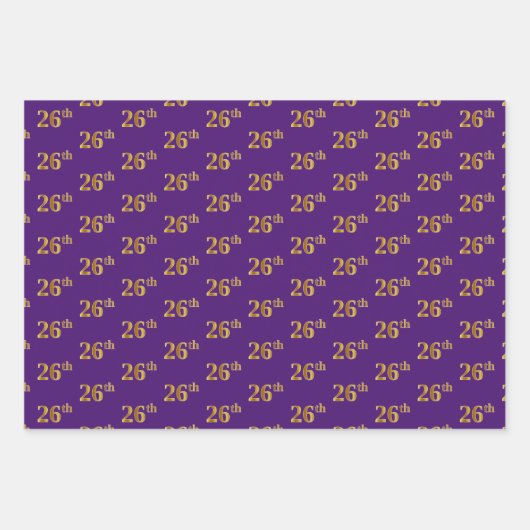 Extravagant grün, grau, Lila, Imitate Gold 26. Ver Geschenkpapier Set (Vorderseite 3)