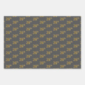 Extravagant grün, grau, Lila, Imitate Gold 26. Ver Geschenkpapier Set (Vorderseite 2)