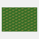 Extravagant grün, grau, Lila, Imitate Gold 26. Ver Geschenkpapier Set (Vorderseite)