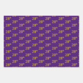 Extravagant grün, grau, Lila, Imitate Gold 28. Ver Geschenkpapier Set (Vorderseite 3)